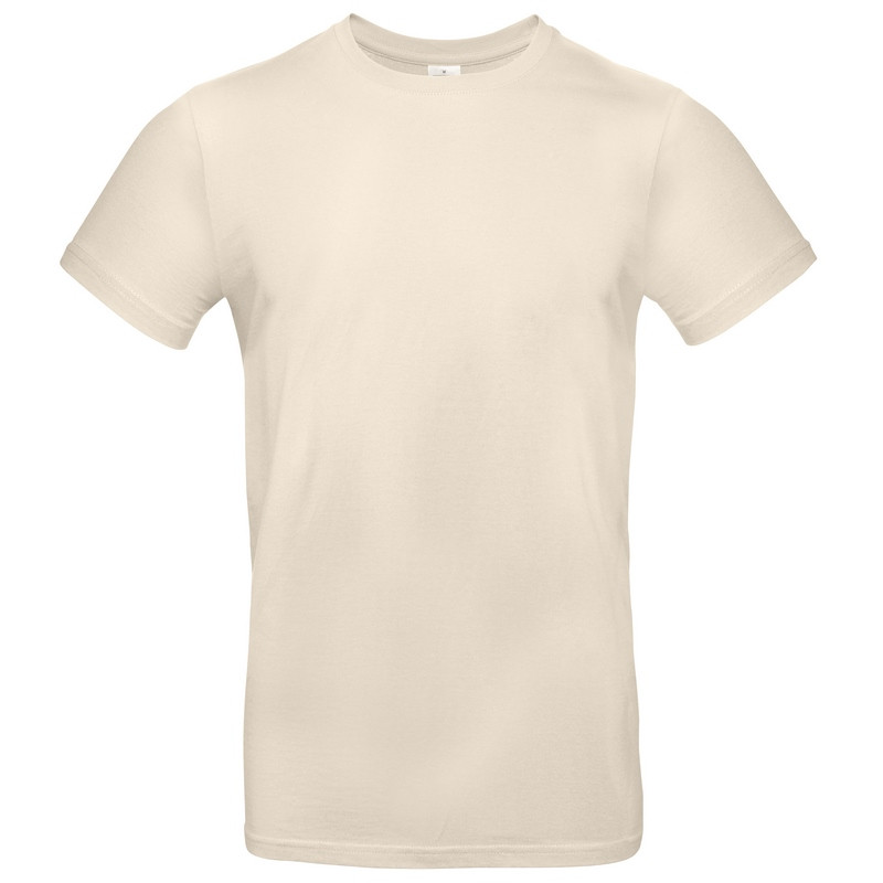 T-shirt coton tubulaire manches courtes moderne E190, couleur Natural