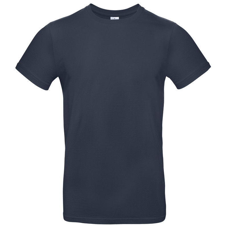 T-shirt coton tubulaire manches courtes moderne E190, couleur Navy