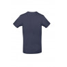 T-shirt coton tubulaire manches courtes moderne E190, couleur Navy Blue