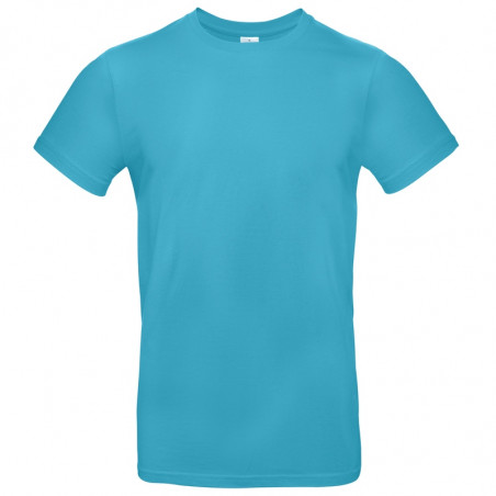 T-shirt coton tubulaire manches courtes moderne E190, couleur Swimming Pool