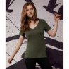 T-Shirt Femme col en V 100% Coton Biologique