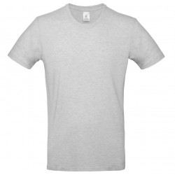 T-shirt coton tubulaire manches courtes moderne E190, couleur Ash
