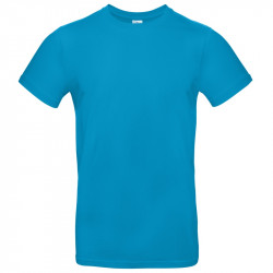 T-shirt coton tubulaire manches courtes moderne E190, couleur Atoll