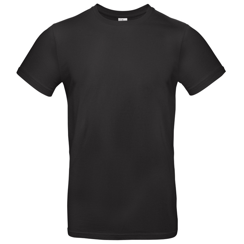 T-shirt coton tubulaire manches courtes moderne E190, couleur Black