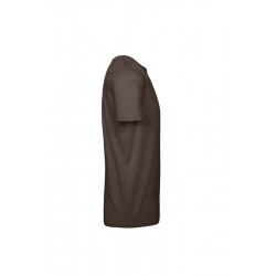 T-shirt coton tubulaire manches courtes moderne E190, couleur Brown