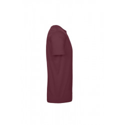 T-shirt coton tubulaire manches courtes moderne E190, couleur Burgundy