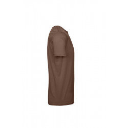 T-shirt coton tubulaire manches courtes moderne E190, couleur Chocolate