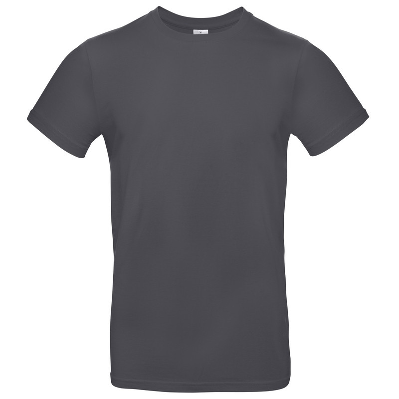T-shirt coton tubulaire manches courtes moderne E190, couleur Dark Grey